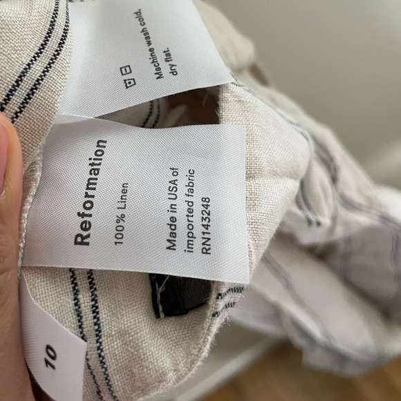 Reformation Jager Linen Striped Jumpsuit - Picture 10 of 11